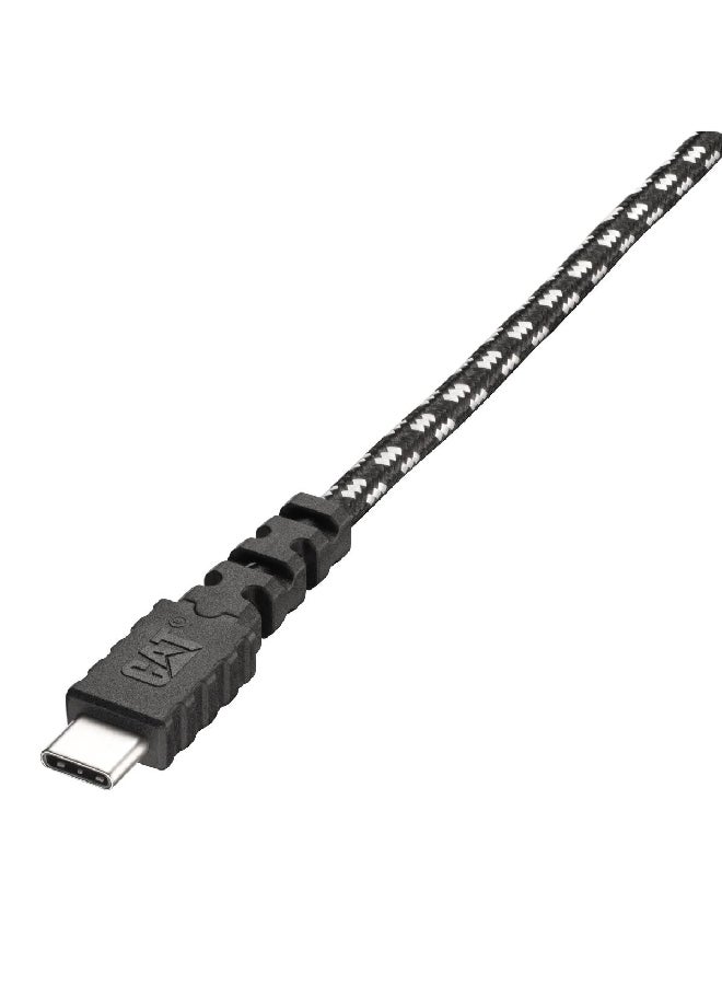 كات كيبل شحن سريع بمخرج ومدخل يو اس بي نوع سي بطول 10 قدم وباللونين الابيض والاسود CAT-USBC-USBC - Image 2